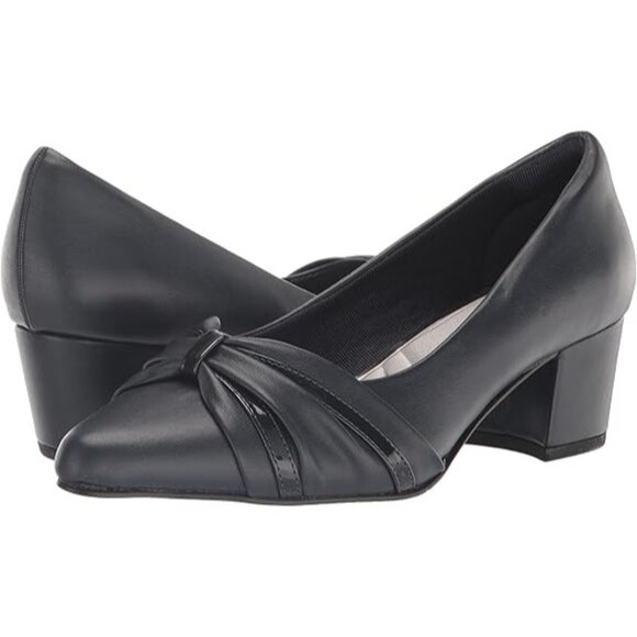 Easy Street Women's Millie Block Heel Pumps - Navy - Picture 6 of 6